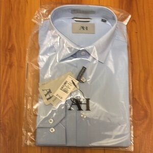 Authentic American Heritage Blue Dress Shirt Classic Formal Wear